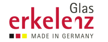 Logo Erkelenz Glas Made in Germany, Partner von Bolte Küchen und Glasdesign