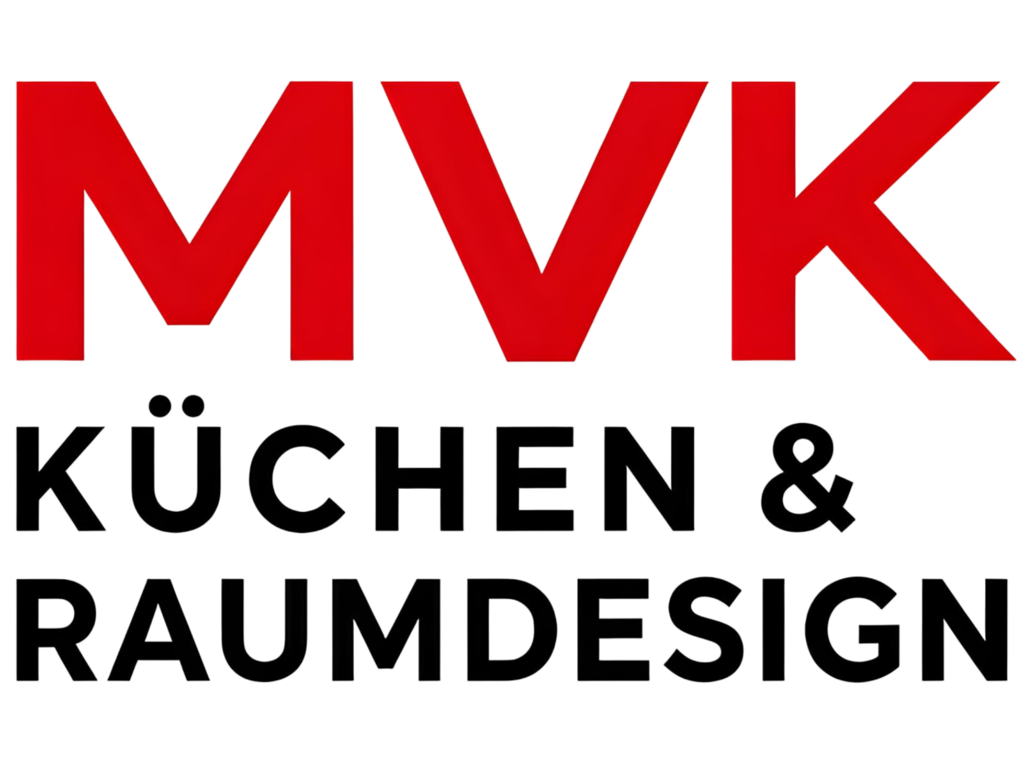 MVK Küchen & Raumdesign Logo horizontal, weiß
